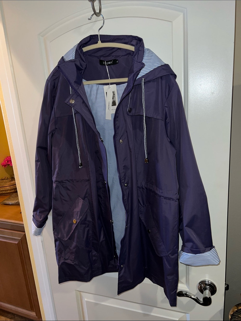 New. light Purple Raincoat
